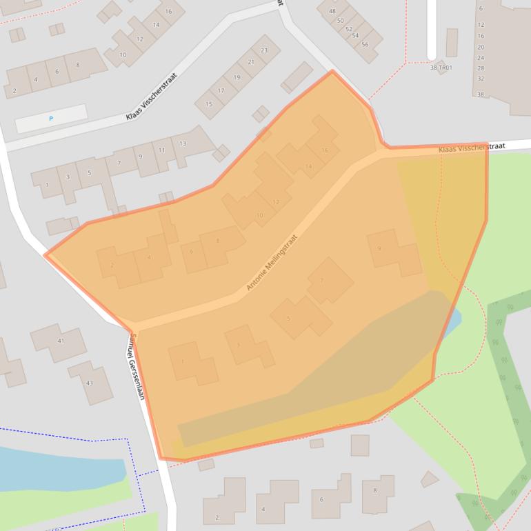 Kaart van postcodegebied 3861HN.