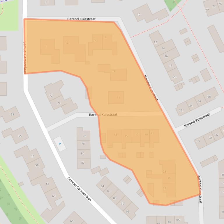 Kaart van postcodegebied 3861HP.