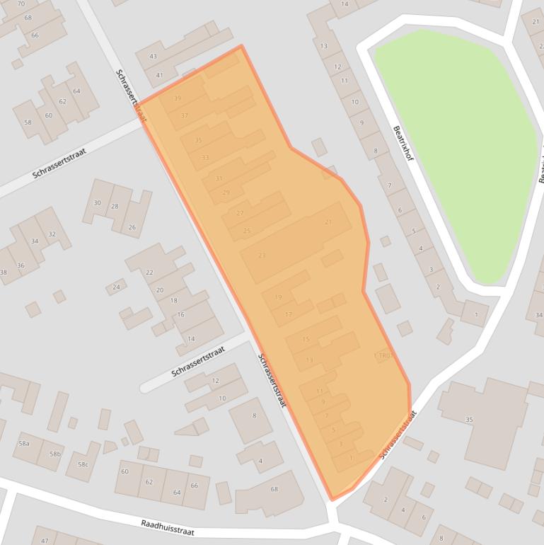 Kaart van postcodegebied 3861KK.