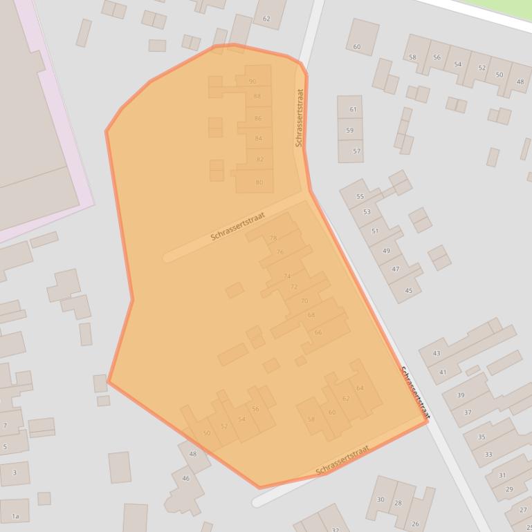 Kaart van postcodegebied 3861KN.