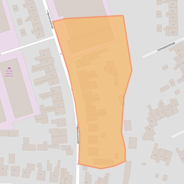 Kaart van postcodegebied 3861KV.