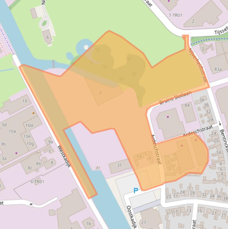 Kaart van postcodegebied 3861KX.