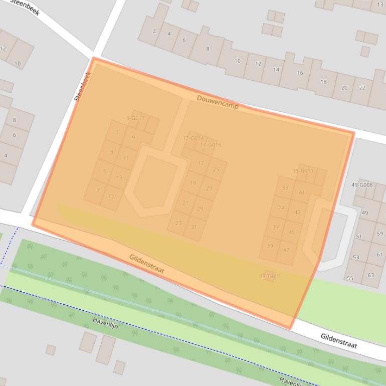 Kaart van postcodegebied 3861LA.