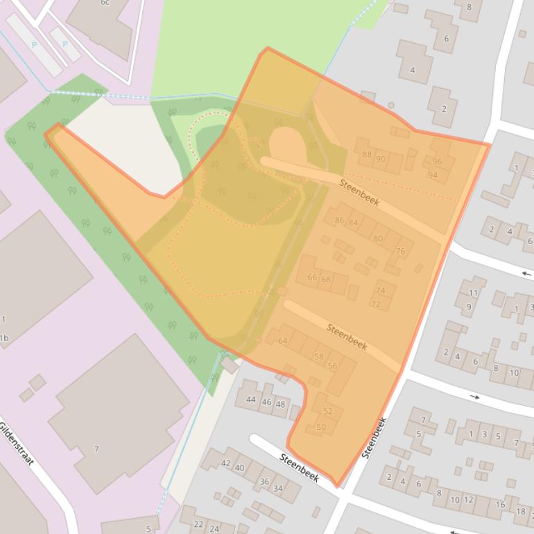 Kaart van postcodegebied 3861LJ.