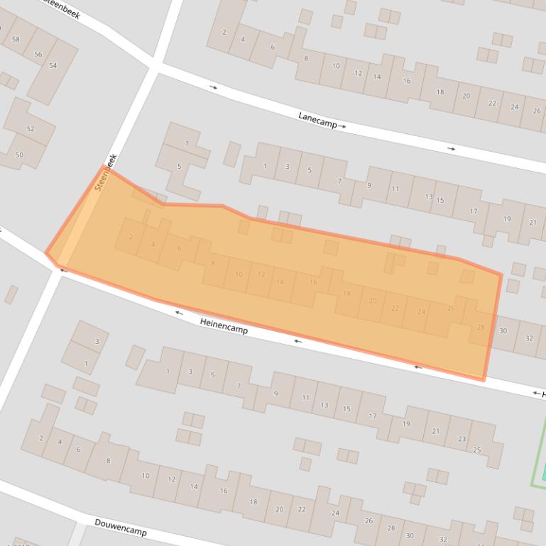 Kaart van postcodegebied 3861LL.