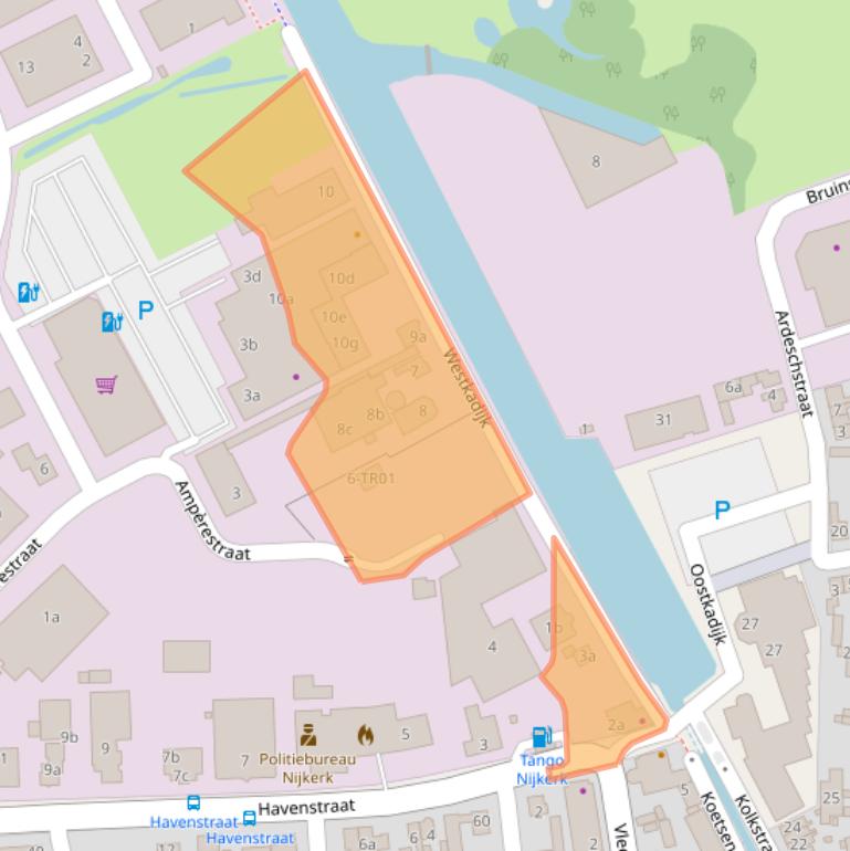 Kaart van postcodegebied 3861MB.