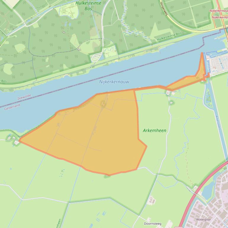 Kaart van postcodegebied 3861MD.