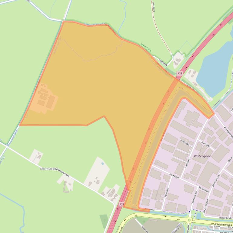 Kaart van postcodegebied 3861MG.