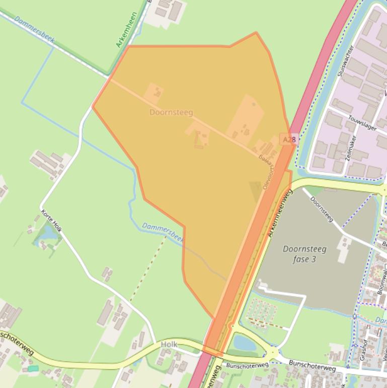 Kaart van postcodegebied 3861MH.