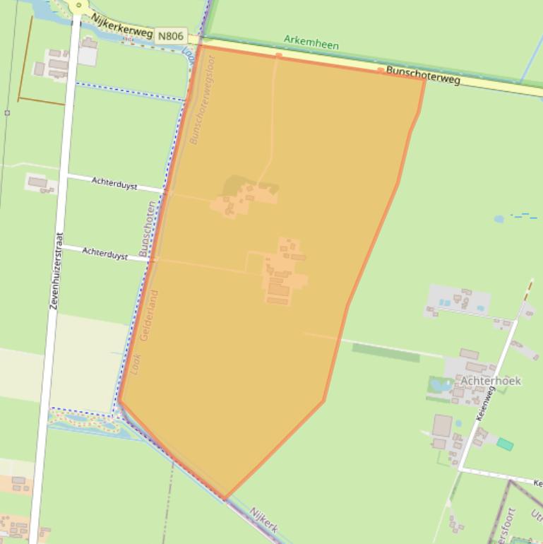 Kaart van postcodegebied 3861MP.