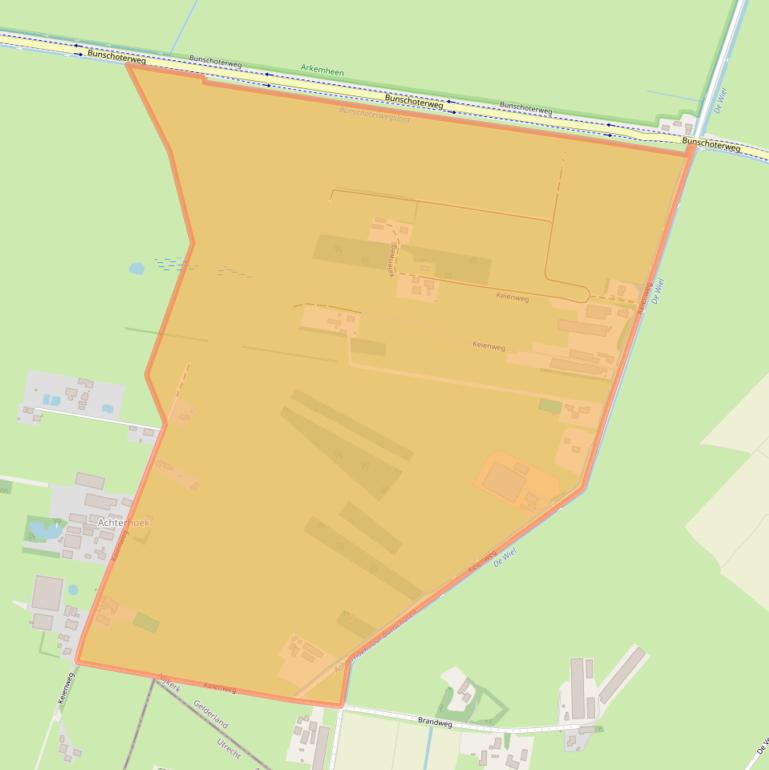 Kaart van postcodegebied 3861MS.