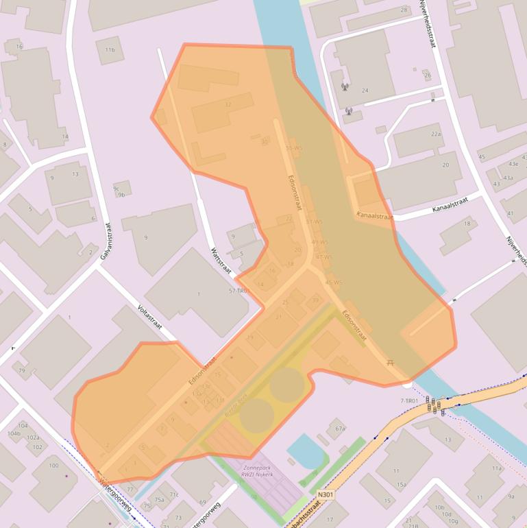 Kaart van postcodegebied 3861NE.