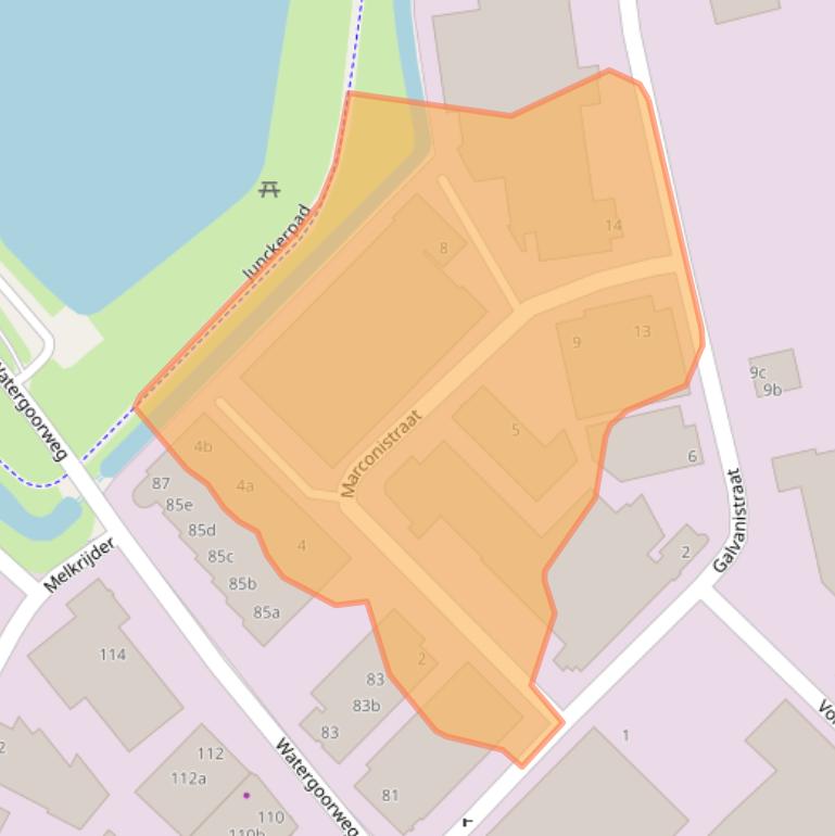 Kaart van postcodegebied 3861NK.