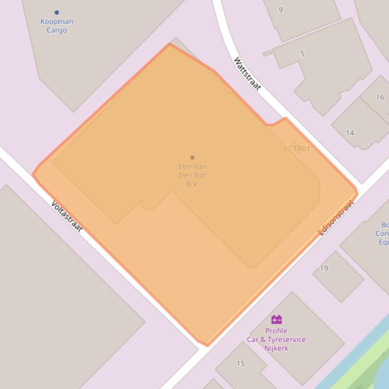 Kaart van postcodegebied 3861NL.