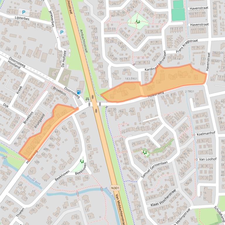 Kaart van postcodegebied 3861PA.