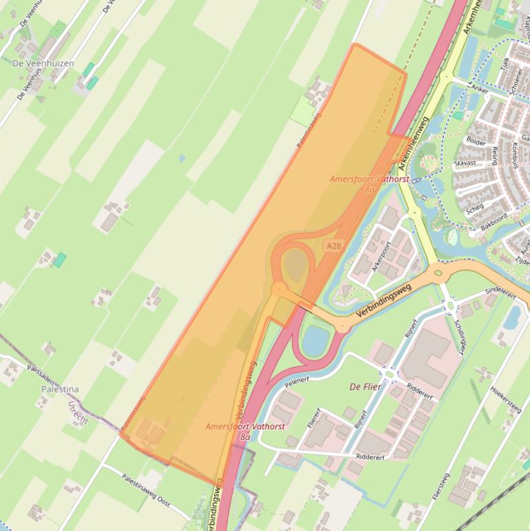 Kaart van postcodegebied 3861PK.