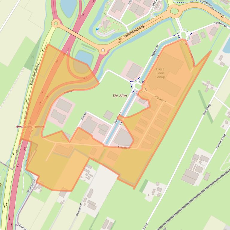 Kaart van postcodegebied 3861PT.