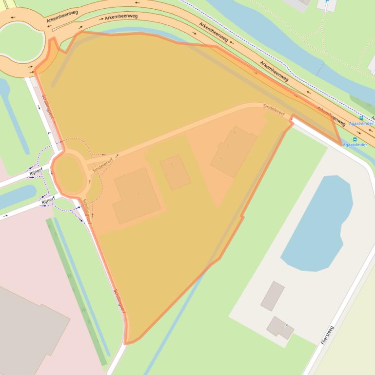 Kaart van postcodegebied 3861PW.