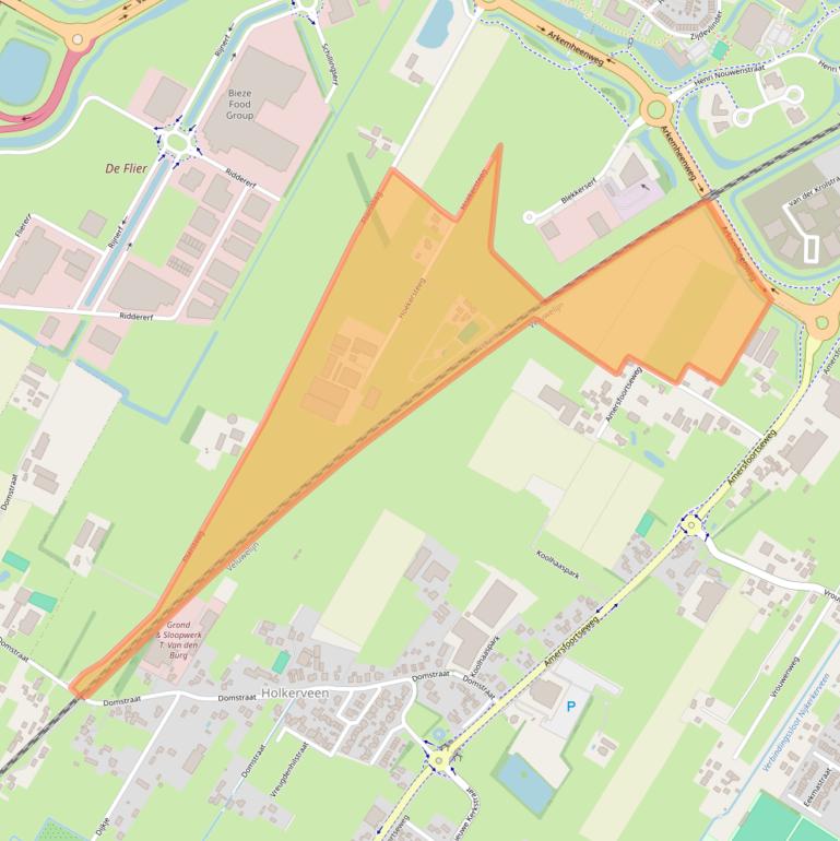 Kaart van postcodegebied 3861PZ.