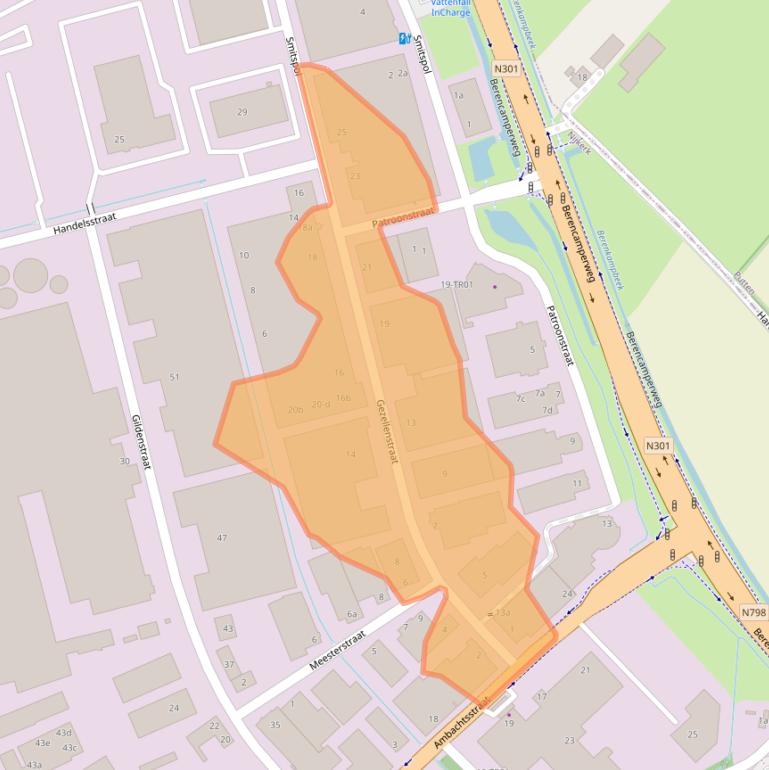Kaart van postcodegebied 3861RD.