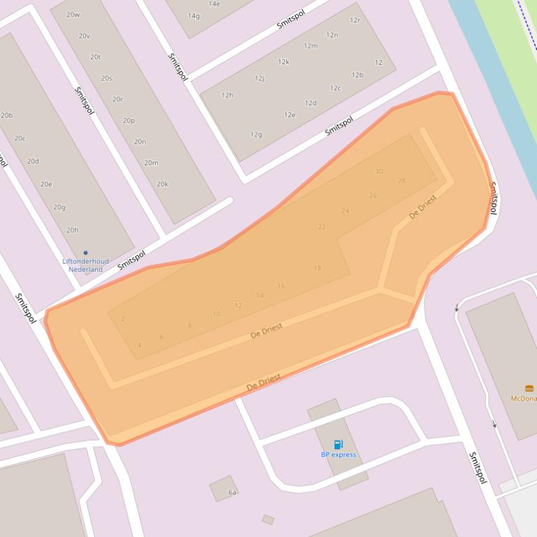 Kaart van postcodegebied 3861RT.