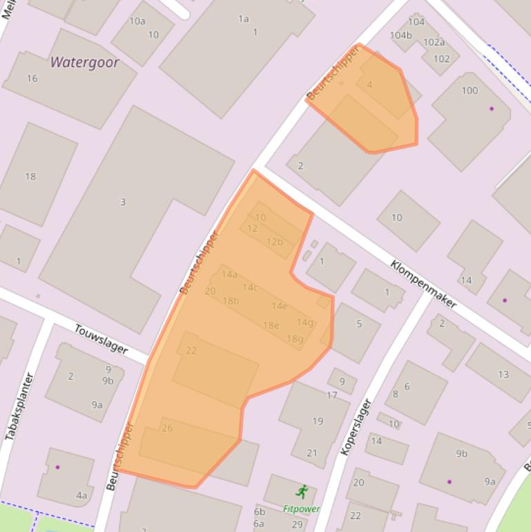 Kaart van postcodegebied 3861SC.