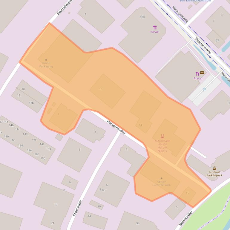 Kaart van postcodegebied 3861SK.