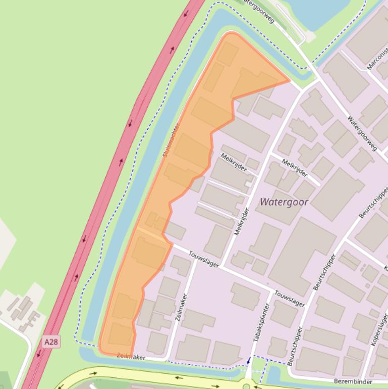 Kaart van postcodegebied 3861SN.