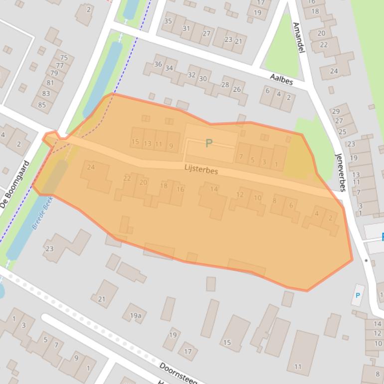 Kaart van postcodegebied 3861SX.
