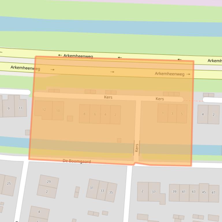 Kaart van postcodegebied 3861TH.