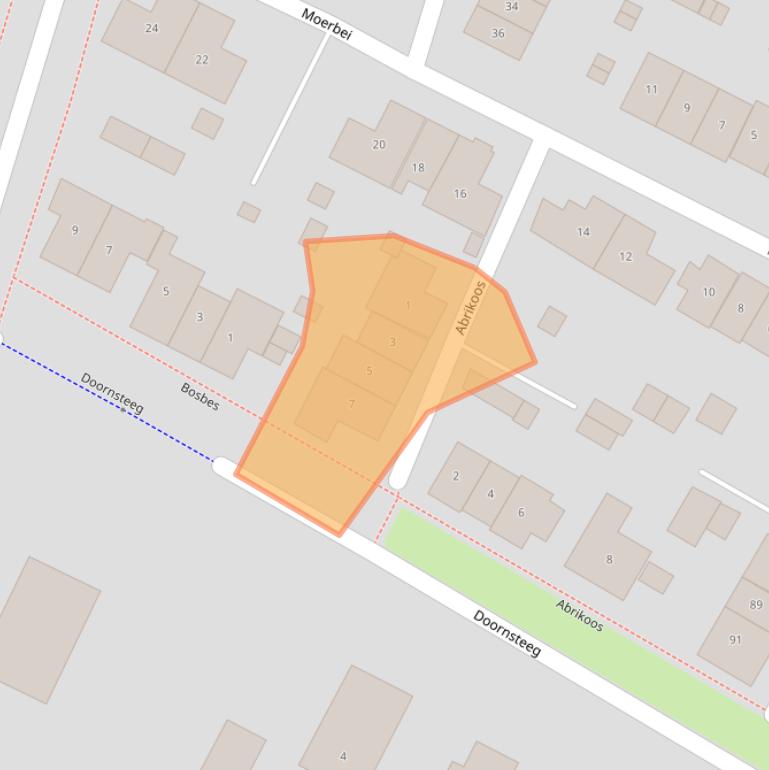 Kaart van postcodegebied 3861TW.