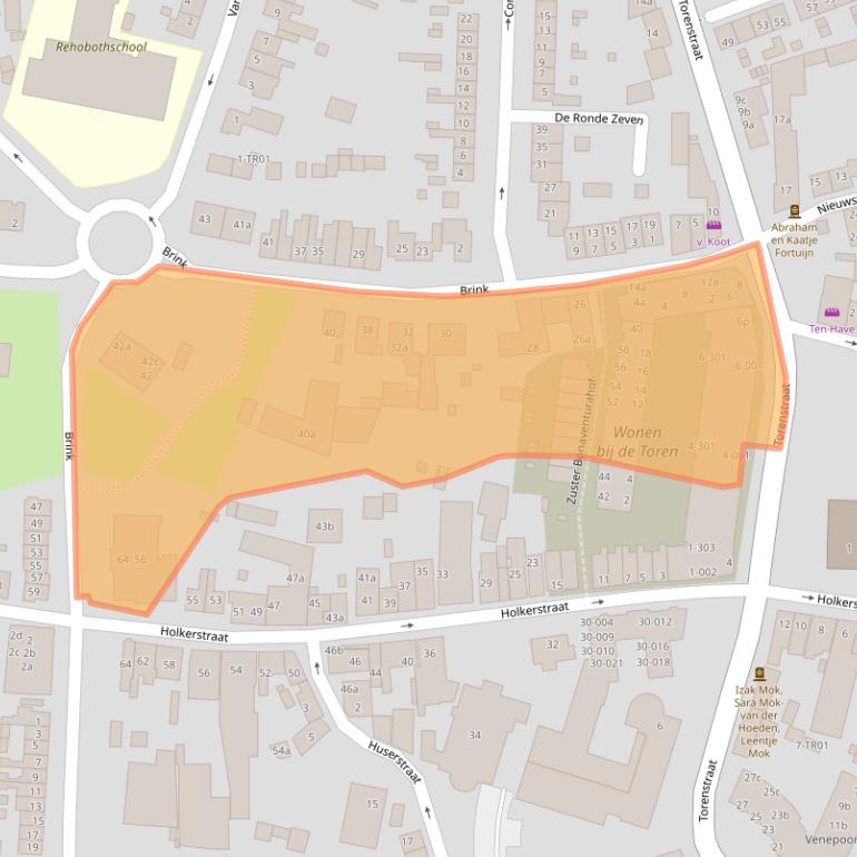 Kaart van postcodegebied 3861VB.