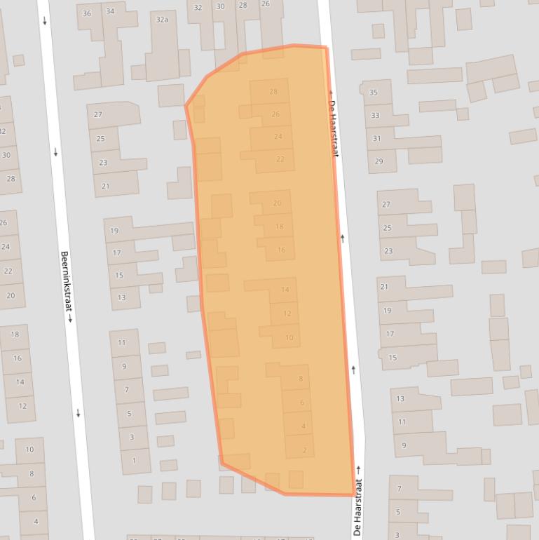 Kaart van postcodegebied 3861VG.