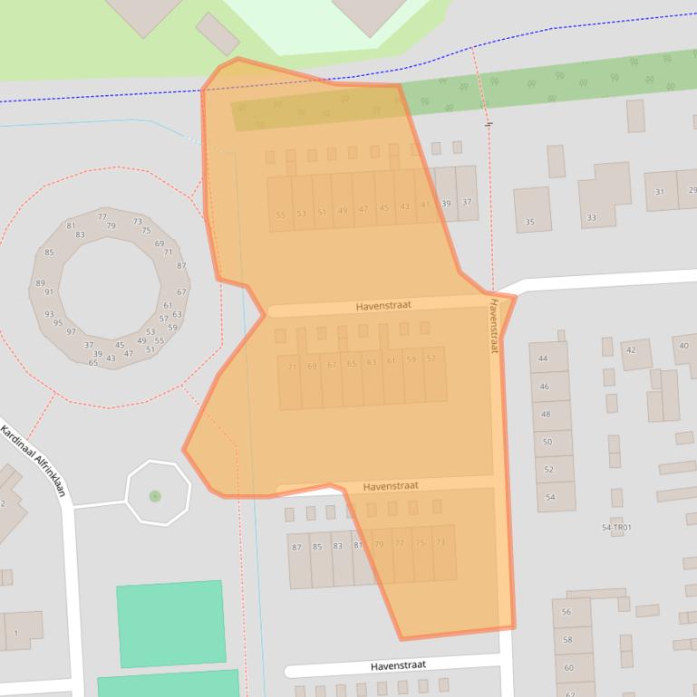 Kaart van postcodegebied 3861VT.