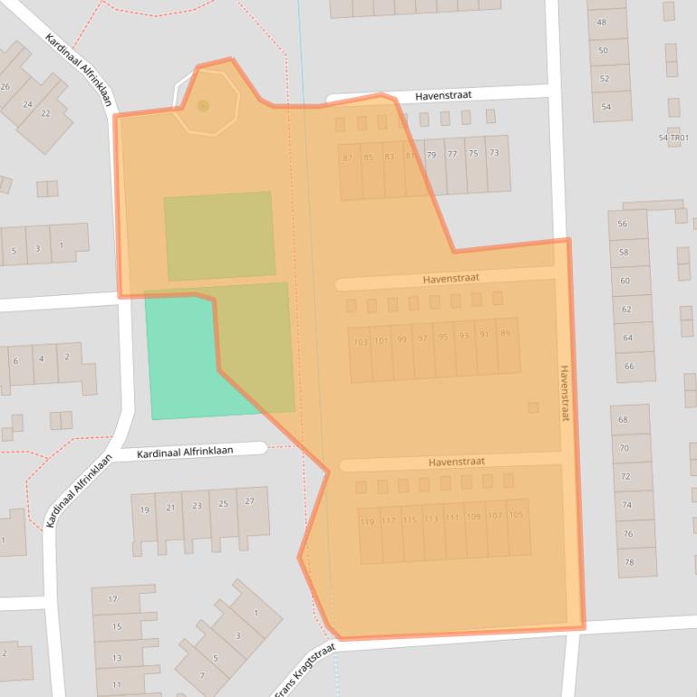 Kaart van postcodegebied 3861VV.