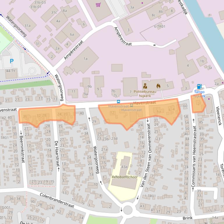 Kaart van postcodegebied 3861VX.