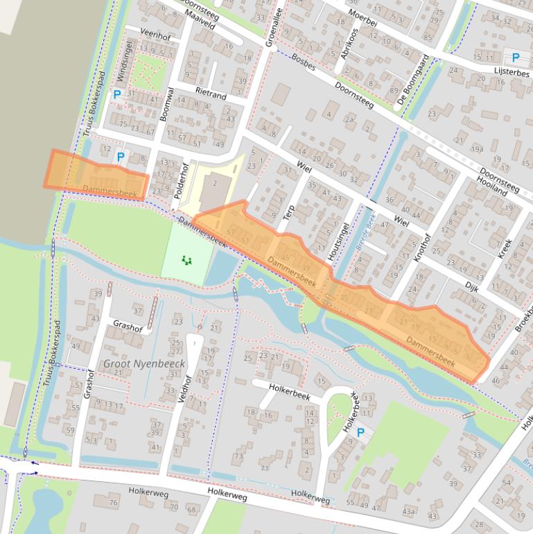 Kaart van postcodegebied 3861XH.
