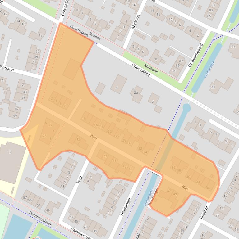 Kaart van postcodegebied 3861XJ.