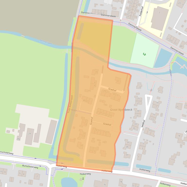 Kaart van postcodegebied 3861XX.