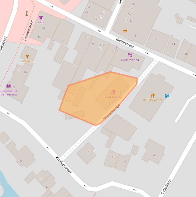 Kaart van postcodegebied 3862AA.