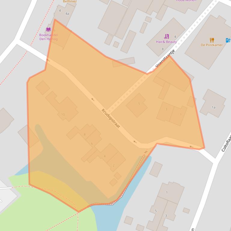 Kaart van postcodegebied 3862AB.