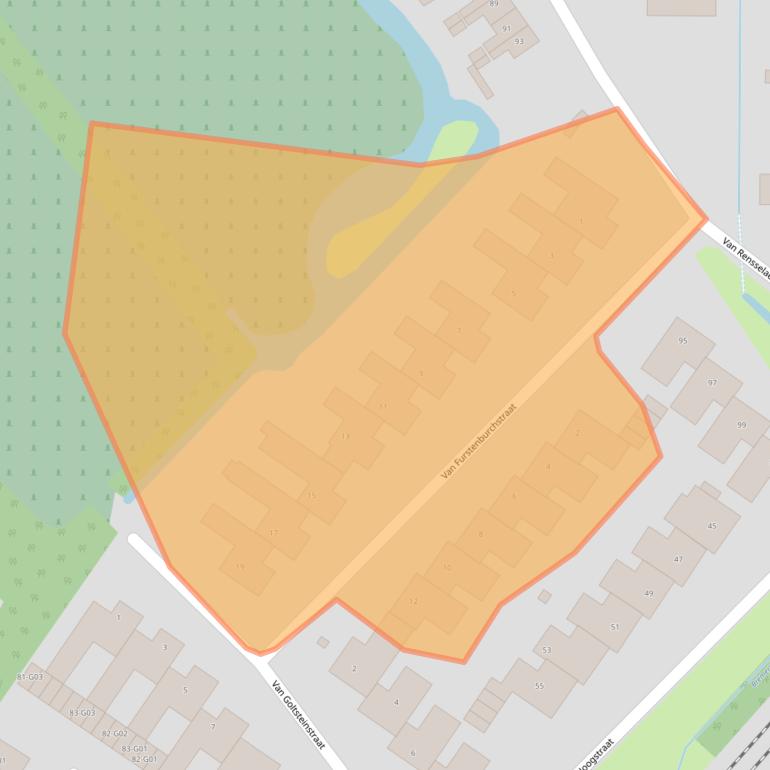 Kaart van postcodegebied 3862AW.