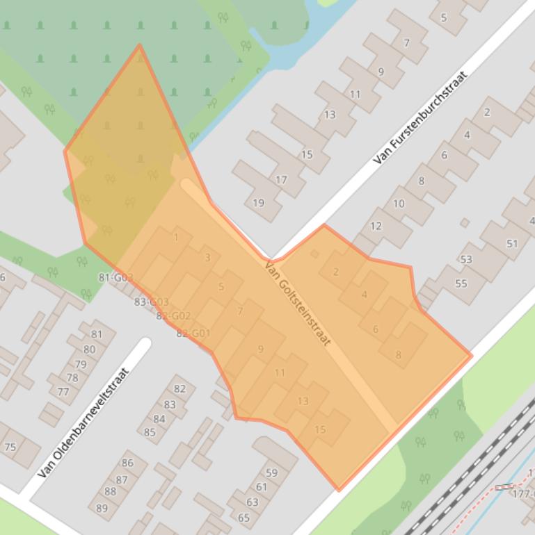 Kaart van postcodegebied 3862AX.