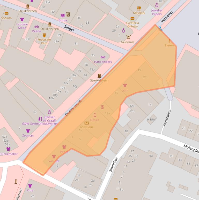 Kaart van postcodegebied 3862BH.