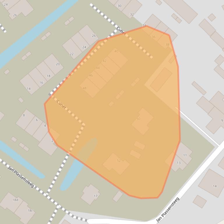 Kaart van postcodegebied 3862BJ.