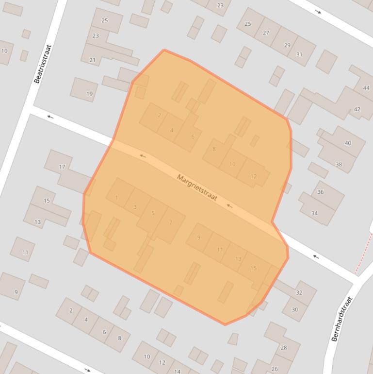Kaart van postcodegebied 3862CV.
