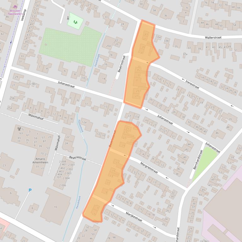 Kaart van postcodegebied 3862DA.