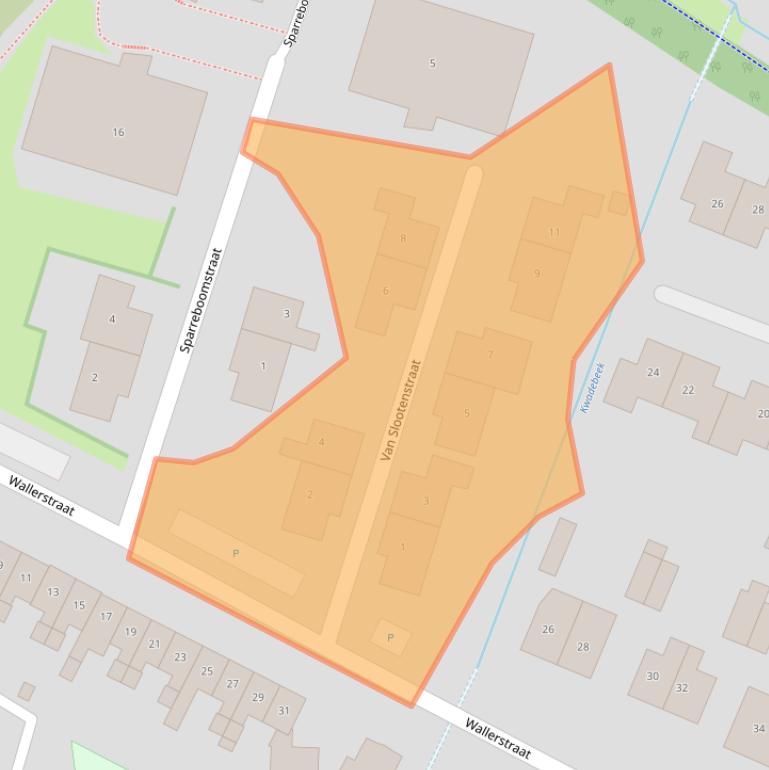 Kaart van postcodegebied 3862DH.