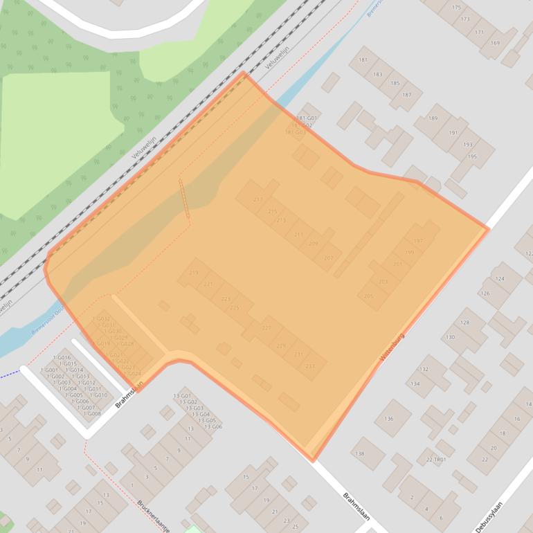 Kaart van postcodegebied 3862EG.