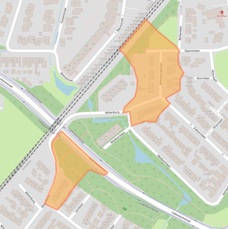 Kaart van postcodegebied 3862EH.